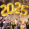 KatchOn, Giant 42 Inch Gold 2025 Balloons Number - New Years Decorations 2025 | Foil 2025 Balloon Numbers for 2025 New Years Eve Party Supplies | Happy New Year Decorations 2025 | NYE Decorations 2025
