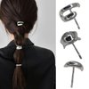 EOQPDECD 3 Pcs Metal Ponytail Buckle Claw Clips Hair Clips High Ponytail Holding Artifact Hair Clips for Women Metal Ponytail Hairpin for Thick Thin Long Hair Hair Accessories Daily Party Gift
