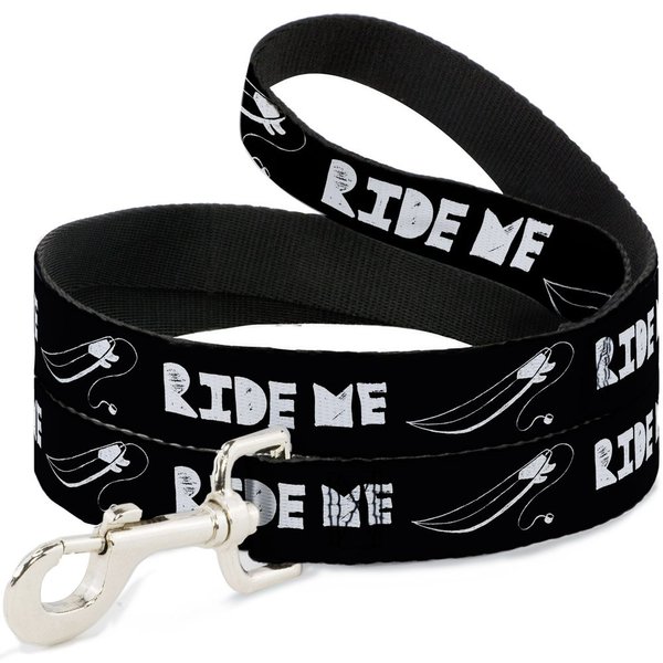 Dog Leash Ride Me Surfboard Black White 4 Feet Long 1.5 Inch Wide