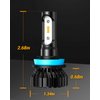 SEALIGHT H11 Yellow LED Fog Light Bulb or DRL, 400% Much Brighter Amber Fog Lights LED 6000 Lumens 3000K Amber Yellow Light, 12 CSP LED Chips, Plug-and-Play, IP67 Design