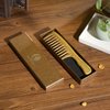 O BRUSHZOO Wood Hair Comb for Women Men, Wide Tooth Comb for Curly Thick Long Wet Dry Hair, Wooden comb for Hair Massage Detangle