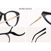 LJCZKA Blue Light Blocking Glasses Women Anti Eye satrain Computer Cat eye Eyeglasses Cateye Clear Frame (Black+Red)