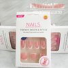 48Pcs French Tips Press on Nails and Toes Nails Manicure Art with French Tips Design, Glossy White Medium Square False Nails Gel Glue on Nails, French Acrylic Fake Nails Stick on Nails for Women Girls