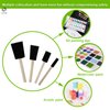 conda 25 Pack Different Size Assorted Foam Brush Set Wood Handle Paint Brush Set