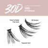 i-ENVY 30D Extension Cluster Individual Lashes, Easy to Apply, Flat Tapered-End Root, Pre-fanned Volume Lashes, J Curl with Soft Fiber, Quick Application for Salon Quality & Result (Medium-56Clusters)