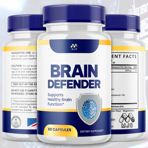 (2 Pack) Brain Defender Capsules, Official Brain Defender Supplement with All Natural Ingredients, Braindefender Advanced Nootroptic with Max Strength Vitamins for Health and Wellness (120 Capsules)