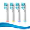 Replacement Brush Heads Compatible with Oral-B-Braun– Dual Clean - Pack of 4 Generic Electric Toothbrush Replacement Heads
