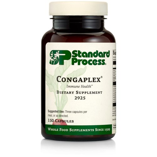 Standard Process Congaplex - Thymus Gland Support Supplement - Support Immune Health with Calcium Lactate, Magnesium, Vitamin C & Vitamin A - Immune System Aid with Mushroom Powder - 150 Capsules