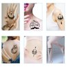 Qpout Tattoo Stencils for Kids Adults, 16 Sheets Henna Tattoo Stencil Kit, Mehndi Stencils for Hands, Henna Tattoo Stencils for Real Tattoos, Henna Stencils for Halloween Ramadan Moon Festival