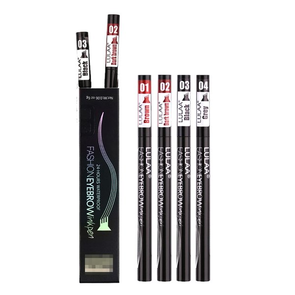 TUKEFEV 4 Tip Liquid Eyebrow Pen 4 Packs Eyebrow End Debossed Pencil Eyebrow Pencil Waterproof Eyebrow During