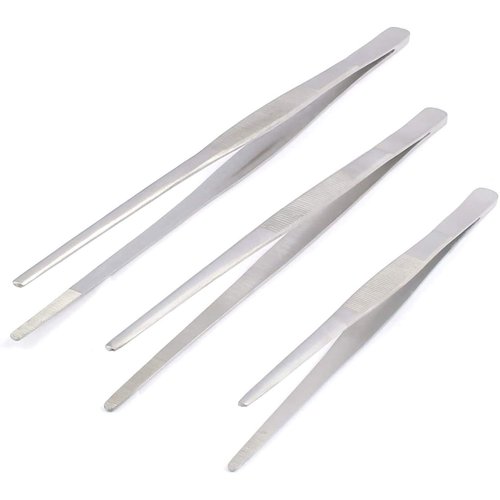 OdontoMed2011® NEW 3-PIECE TWEEZER SET WITH SERRATED TIPS, LENGTHS: 12", 10", 8" A+