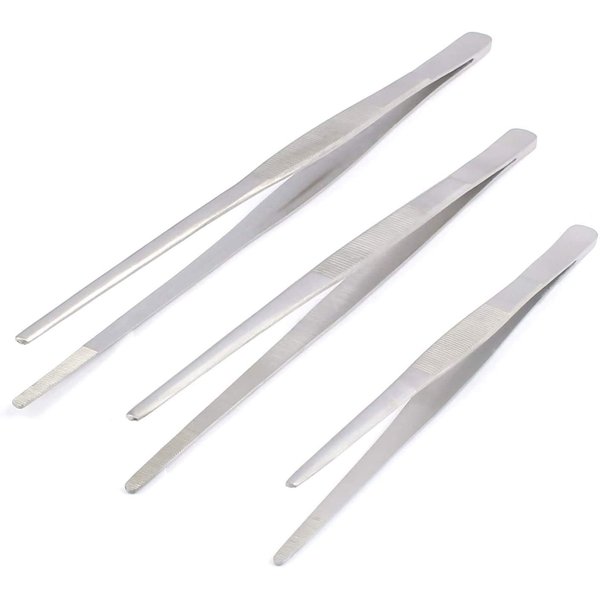 OdontoMed2011® NEW 3-PIECE TWEEZER SET WITH SERRATED TIPS, LENGTHS: 12", 10", 8" A+