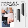 Jurrissa Rat Tail Combs for Parting,Protable Retractable Rat Tail Comb-Parting Combs for Hair Stylist-Fine Tooth Teasing Comb Stainless Steel Pin Tail Anti Static Heat Resistant(Black)