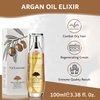 Generic GS, Hair Treatment Oil,Professional Organic Argan Oil, Natural Oil Treatment, Paraben Free Hair without Sulfated Surfactants Long Lasting Penetrating with Vitamin E, For ALL HAIR TYPES,100ml.