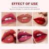 JOSURBEAUTY Kissable Lip Tattoo, Easily Peel Off Mask Long Lasting Waterproof Lip Gloss For A Romantic Appointment, 4 Colors Selectable Lip Hydrating Gloss Serum
