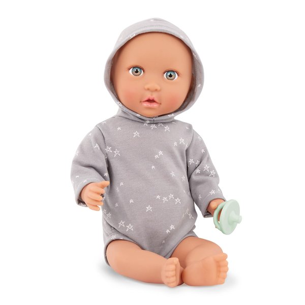 Lullababy 14-inch Realistic Baby Doll Boy Blue Eyes & Soft Body Doll Clothing Sleeper & Pacifier Accessory Baby Boy Doll – Stars Jumper Pretend Play Toys Kids Ages 2 Years Old & Up