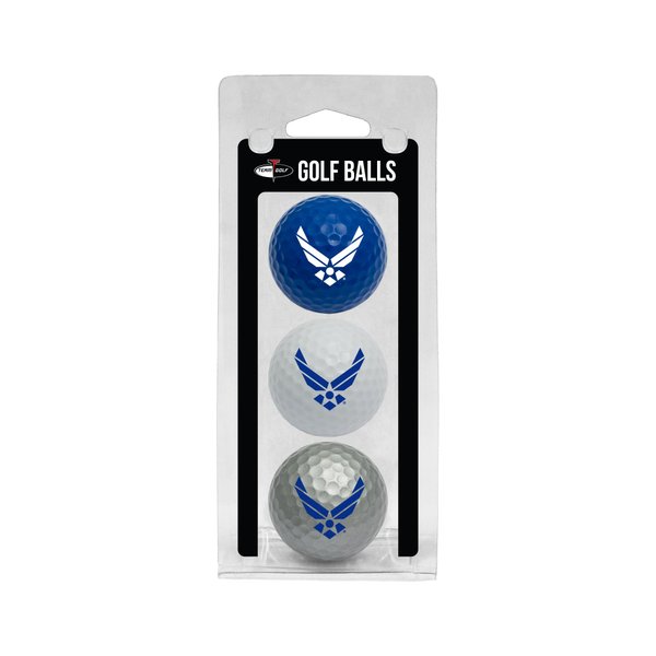 Team Golf Military Air Force 3 Golf Ball Pack Regulation Size Golf Balls, 3 Pack, Full Color Durable Team Imprint