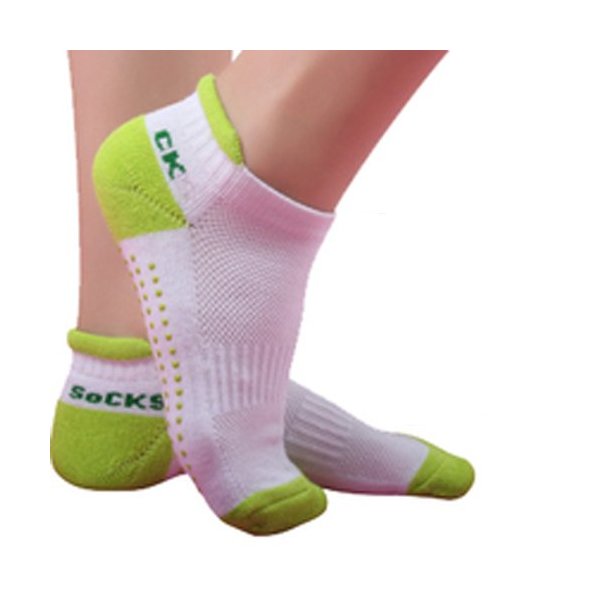 AngelBeauty© Pack of 2 Pairs Skidless Yoga Socks With Grip(White Sock)