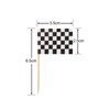 Pangda 100 Pack Checkered Racing Flag Toothpicks Cupcake Picks Toothpick Flag Dinner Flags Race Car Cake Toppers Decorations Party Supplies