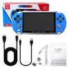 Favored Built-in 1000 Games Retro Portable Mini Handheld Video Game Console 8-Bit 5.1 Inch 128Bit Color LCD Kids Color Game Player (Blue)