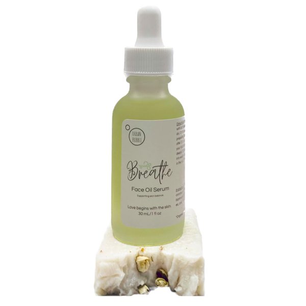 Urban Bubble Breathe Face Duo: Clean, Vegan, Cold-Pressed Balancing Facial Bar & Serum with Jasmine, Eucalyptus and Mexican Copal Blanco is decongesting, softening, brightening, purifying