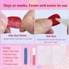 AddFavor Press on Toenails, 288pcs Solid Color Glossy Fake Toenails Press on Short Full Cover Acrylic Press on Toe Nails Artificial Fake Toe Nail Tips Kit with Nail Glue for Women and Girls