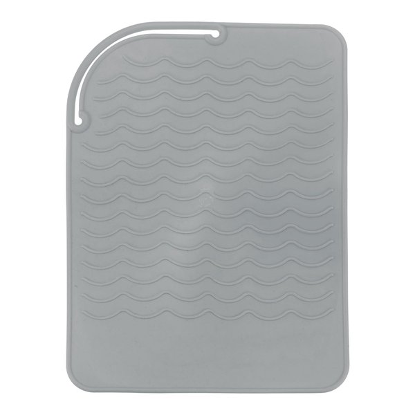 HARFINGTON Silicone Iron Hair Curling Pad, Multipurpose Iron Hot Resistant Mat Hair Curling Plate for Hair Straightener, Hair Rollers and Hair Styling Tools, Grey