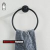 JQK Black Towel Ring, 304 Stainless Steel Matte Black Hand Towel Holder for Bathroom, Wall Mount, TR130-PB