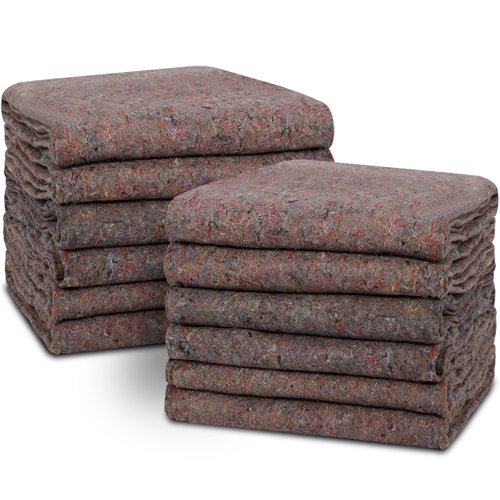 Nova Microdermabrasion Textile Moving Blankets 100% Recycled 54” x 72” Professional Shipping Moving Packing Pads Furniture Pads Storage Blankets