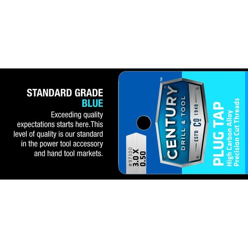 Century Drill & Tool 95207 High Carbon Steel Metric Plug Tap, 14.0 x 1.25 SP