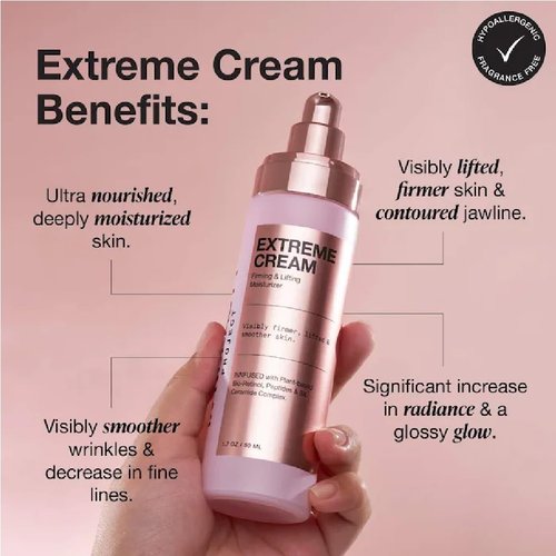 NAPH iNNBEAUTY PROJECT Extreme Cream Anti-Aging, Firming, & Lifting Refillable Moisturizer (1.7 oz / 50 mL) + Bonus Acne Patch (36 Pieces)