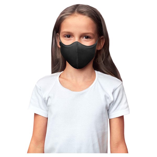 Bloch unisex child Soft Stretch Reusable (Pack of 3), Black, Kids Face Mask, Black, 3 Count Pack 1 US