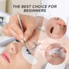 BEYELIAN Lash Mannequin Head, Eyelash Mannequin Head with Eyelids, Lash Extension Training Practice Head, 4 Pairs Removable Eyelids, Soft-Touch, Natural Color Realistic