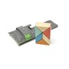 6 Piece Tegu Pocket Pouch Prism Magnetic Wooden Block Set, Sunset