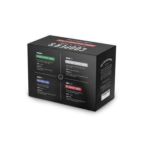 Bourbon Barrel Aged Coffee 24ct Variety Pack Set, Single Origin Coffee Paired with Bourbon, Rye Whiskey, Malt Whiskey and Rum, 24ct