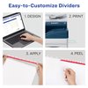 Avery 8 Tab Dividers for 3 Ring Binder, Easy Print & Apply Clear Label Strip for Copiers, Index Maker Customizable White Tabs, 5 Sets (11422)