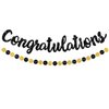 BEISHIDA Black Congratulations Banner(NO-DIY),2024 Graduation Banners, Grad Congrats Class of 2024 Party Supplies,Garland for Congratulation Graduation,Wedding,Retirement Party Decor