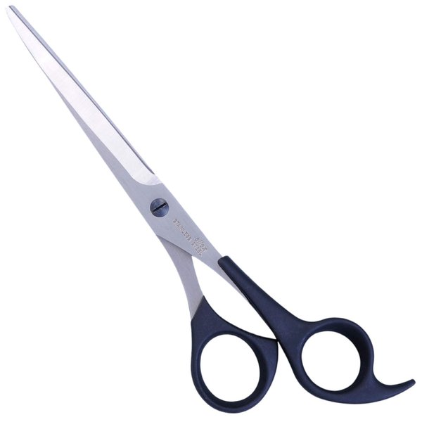 ALLEX Japanese Self Hair Cutting Scissors 7 Inch for Men and Women, Home Haircut Barber Scissors, Japanese Stainless Steel, Black, Made in JAPAN