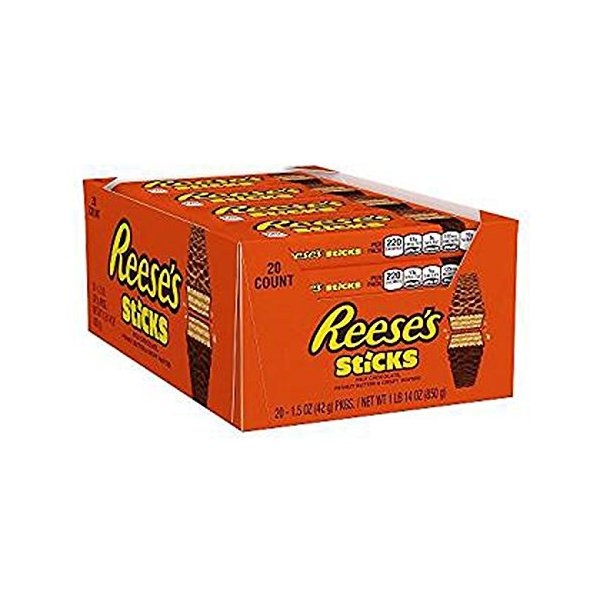 Product Of Reeses, Sticks Peanut Butter Bars, Count 20 (1.5 oz) - Chocolate Candy / Grab Varieties & Flavors