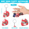 Aoriher 48 Pieces Dirt Bike Party Favors 24 Motocross Rubber Bracelets Wristbands 24 Motorcycle Party Keychains Dirt Bike Birthday Party Goodie Bag Fillers Classroom Rewards for Boys Girls