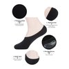 ADFOLF 6 Pack Mens No Show Socks Casual Low Cut Thin Loafers Non Slip Boat Liners (Black+Grey, 9-13)