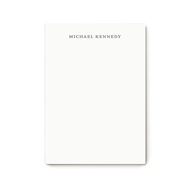 Personalized Professional Stationery Notepad, 5x7 or 8x10 Notepad with 50 Sheets, Custom Notepad with Contact Information, Simplicity Pad