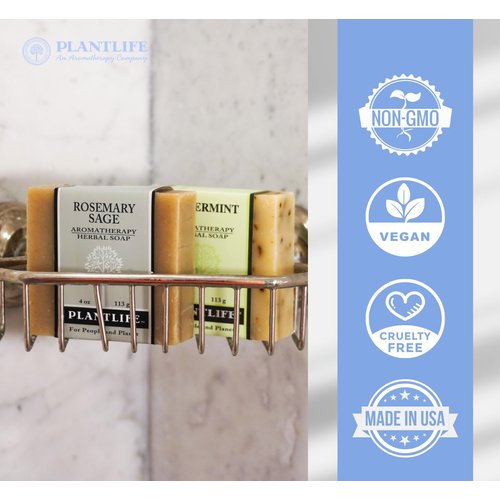Plantlife Rosemary Sage Bar Soap - Moisturizing and Soothing Soap for Your Skin - Hand Crafted Using Plant-Based Ingredients - Made in California 4oz Bar