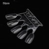 Nail Art Practice Tips, 50pcs Manicure Polish Gel Color Display Nail Polish Showing Tool(Transparent)