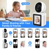 2K Two-Way Video/Audio Indoor Camera, Child/Elder/Dog/Pet Camera with Phone App, 2K Home Security Camera with Pan Tilt, Night Vision, One-Button Call, Motion Detection, Human/Sound/Crying Detection