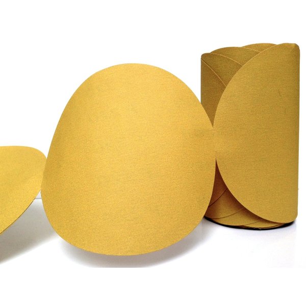 Starcke Premium Gold Sanding Disc Sandpaper Roll - PSA Sticky Back No Hole - for for Wood, Auto Body Repair, Marine, Paint, Metal, and Plastics (50 Pack, 40 Grit)
