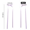Bow Hair Clips,2 PCS Purple Hair Bows Tassel Hair Ribbons,Long Hair Bow Satin Hair Clip Ribbon Accessories for Women Valentine's Day (Purple)