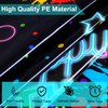 durony 2 Pack Glow in The Dark Birthday Party Tablecloth Neon Plastic Disposable Table Cover Paint Graffiti Happy Birthday Table Decorations for Let's Glow Birthday Party, 54 x 108 Inch