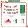 Merry Christmas Banner, Fufuddz Funny Xmas Decorations Clearance There's Some HoHoHos in This House Garland with Red Green Fringe Curtains Holiday Party Supplies Indoor Birthday Gifts for Women Men