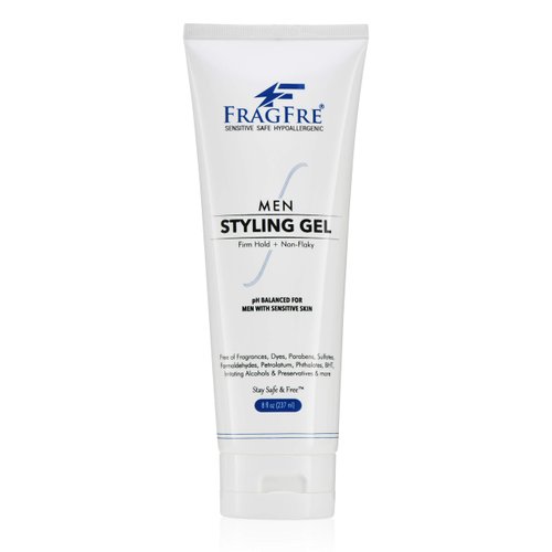 FRAGFRE Men's Firm Hold Hair Gel for Aggressive Styles - Paraben-Free Hypoallergenic Formula for Sensitive Skin, No Irritations - 8 oz